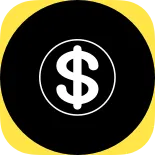 A white dollar sign in a white circle on black with yellow border, representing a Hyperlocal Digital Marketing Agency based in Pune. - IPSense.com