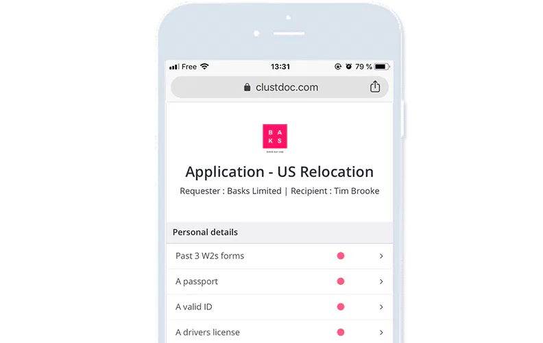 A smartphone screen shows a US relocation form with personal documents, highlighting it was created by a Hyperlocal Digital Marketing Agency in Pune. - IPSense.com
