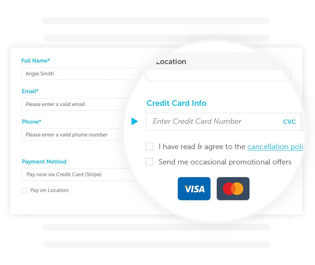 Accept Payments During Booking