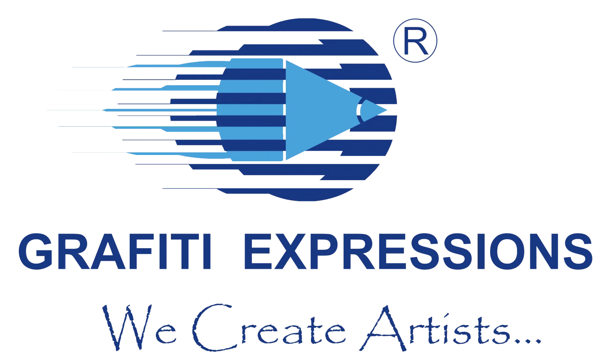 Hyperlocal Digital Marketing Agency logo: blue triangle and lines, “GRAFITI EXPRESSIONS,” “We Create Artists...” below—Pune-based agency. - IPSense.com