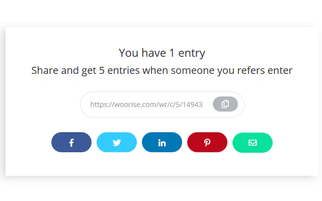 Referral message from Pune’s top Hyperlocal Digital Marketing Agency, highlighting your earned entry, unique link, and share options for major platforms. - IPSense.com