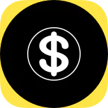 A white dollar sign in a white circle on black with yellow border, representing a Hyperlocal Digital Marketing Agency based in Pune. - IPSense.com