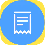 A white jagged-edge receipt icon on a blue circle and yellow square, symbolising a hyperlocal digital marketing agency in Pune. - IPSense.com