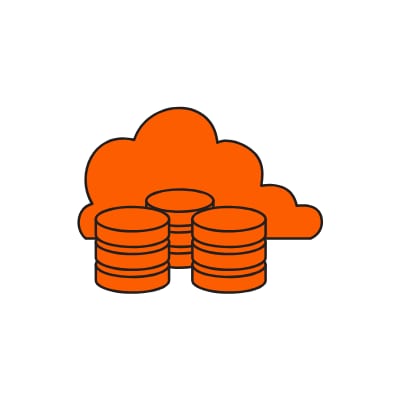 An orange cloud icon with three coin stacks, representing a Hyperlocal Digital Marketing Agency in Pune, outlined in black on white. - IPSense.com